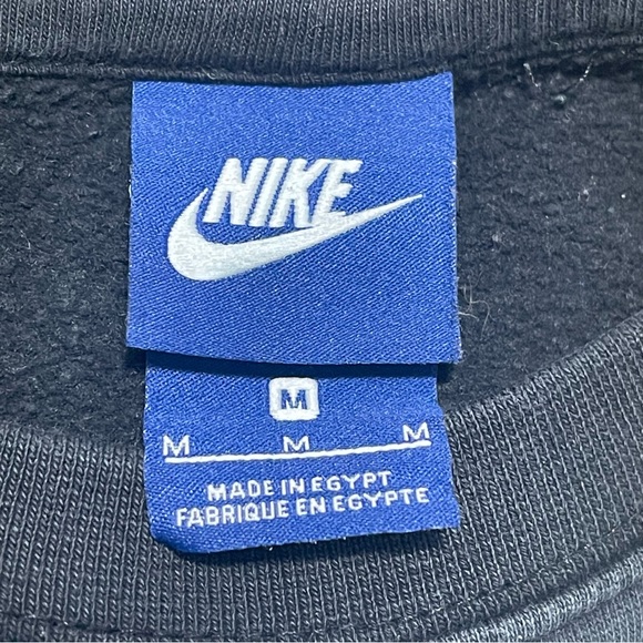 VTG Nike Sweatshirt Mens Medium Black Galaxy Overprint Just Do It Y2K Skateboard - Picture 2 of 11